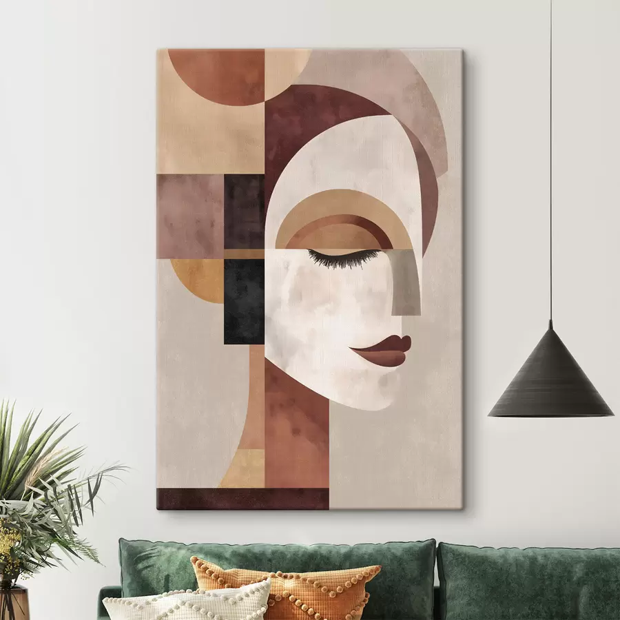 Paveikslėlis abstrakčios moters veidas iš profilio s48523