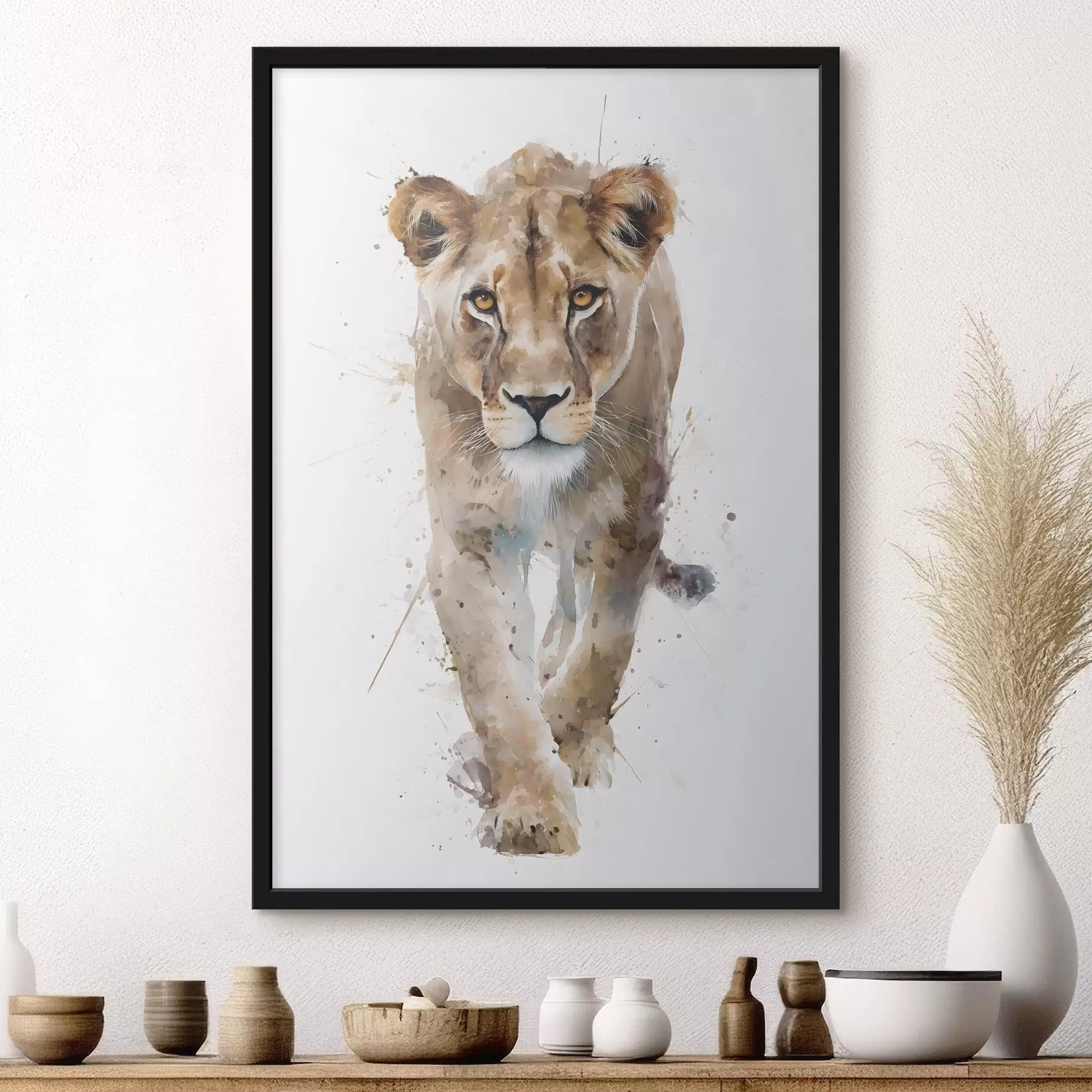 Fototapetai žydinti abrikosų šakelė, nutapyta akvarele f48526