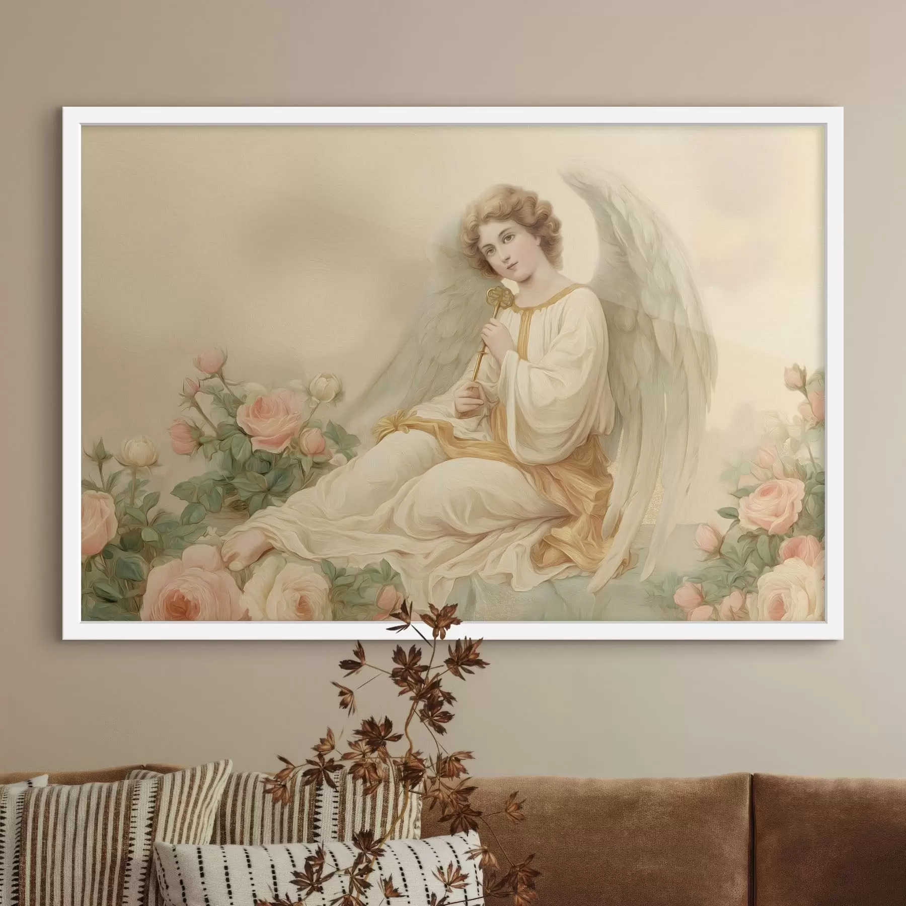 Fototapetai fantazijos mergina popieriaus stiliaus iliustracijoje f48554