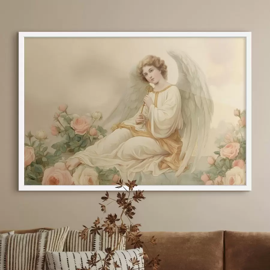 Fototapetai fantazijos mergina popieriaus stiliaus iliustracijoje f48554