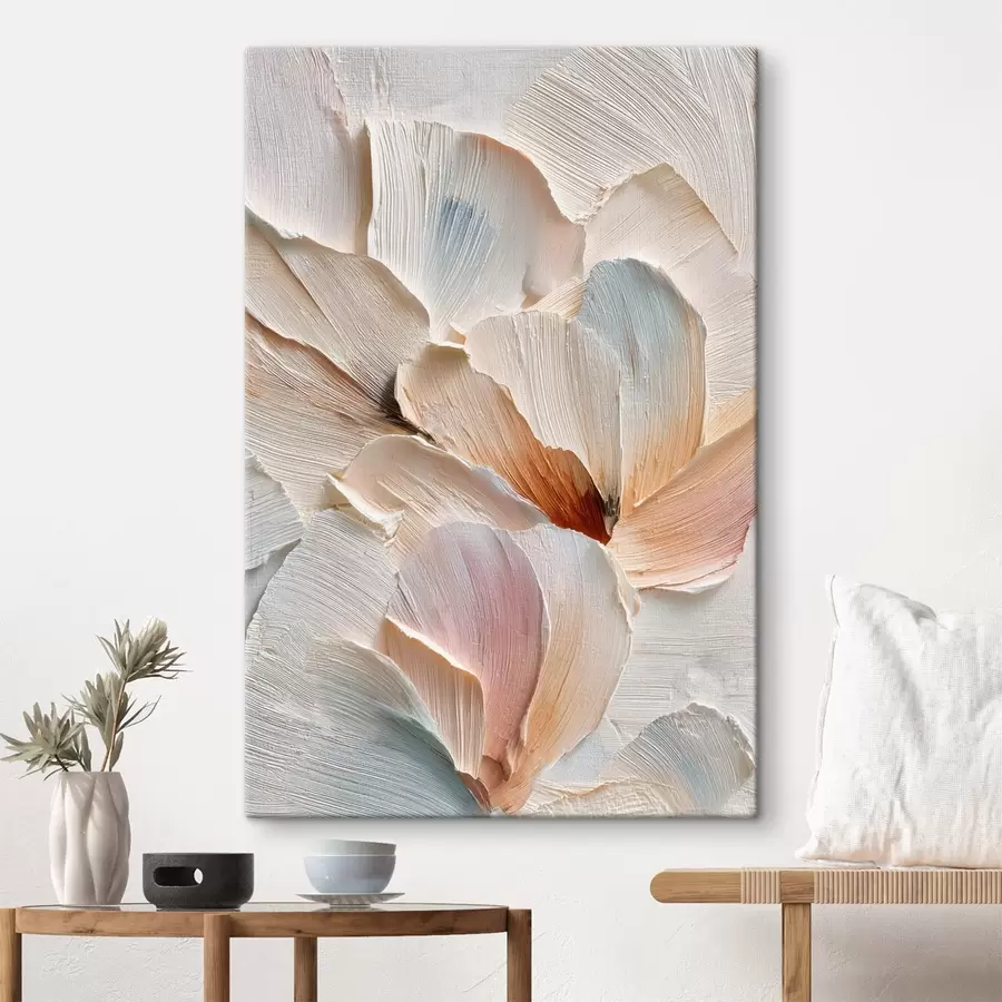 Paveikslėlis Stilizuota kompozicija su storais teptuko potėpiais ant šviesaus fono s48200