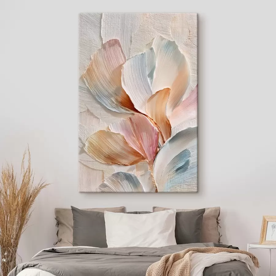 Paveikslėlis Stilizuota kompozicija su storais teptuko potėpiais ant šviesaus fono s48203