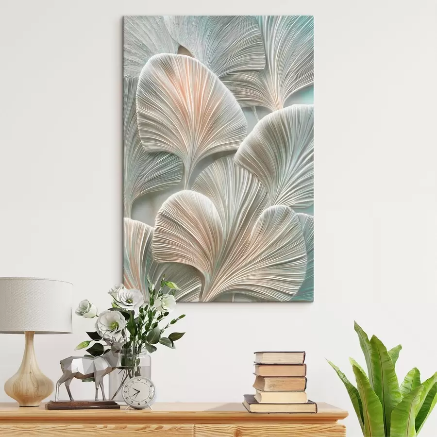 Paveikslėlis Meninė iliustracija su reljefiniais lapais, atlikta šiuolaikiniu bareljefo stiliumi s48210