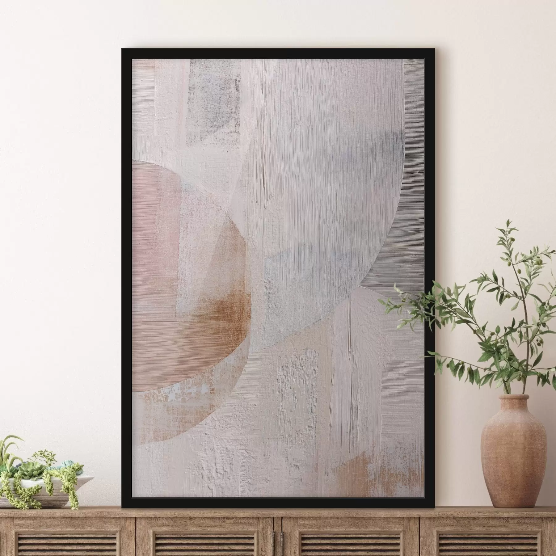 Fototapetai Tekstūruotas fonas su sluoksniais išdėstytais elementais šiuolaikinio tapybos stiliaus f48190