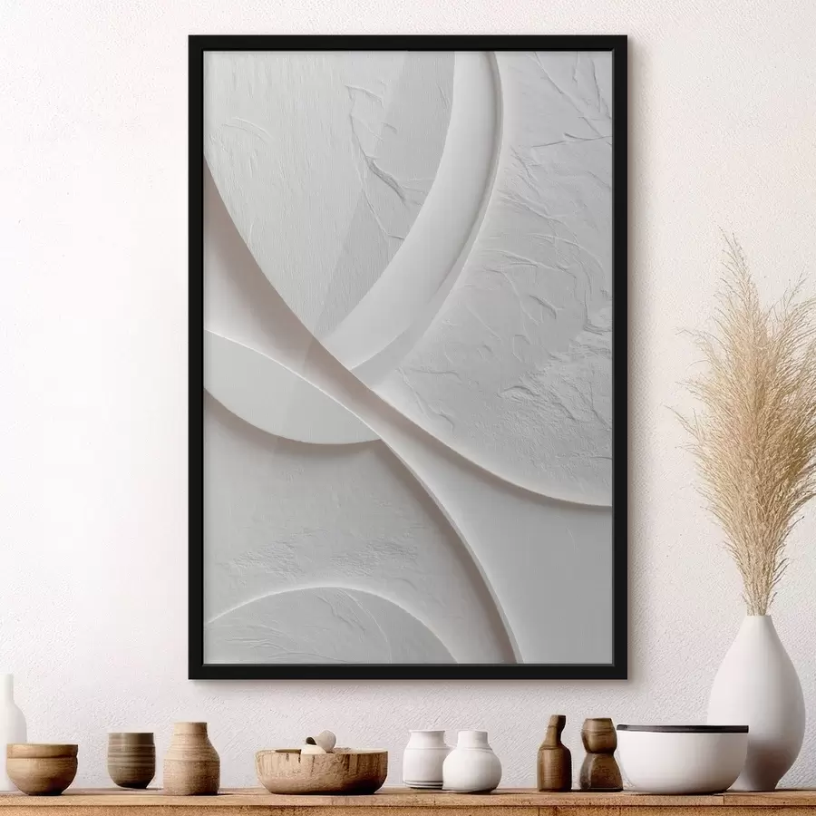 Fototapetai Dekoratyvinė plokštė su švelniomis linijomis ir akmens tekstūra ant šviesaus fono f48192