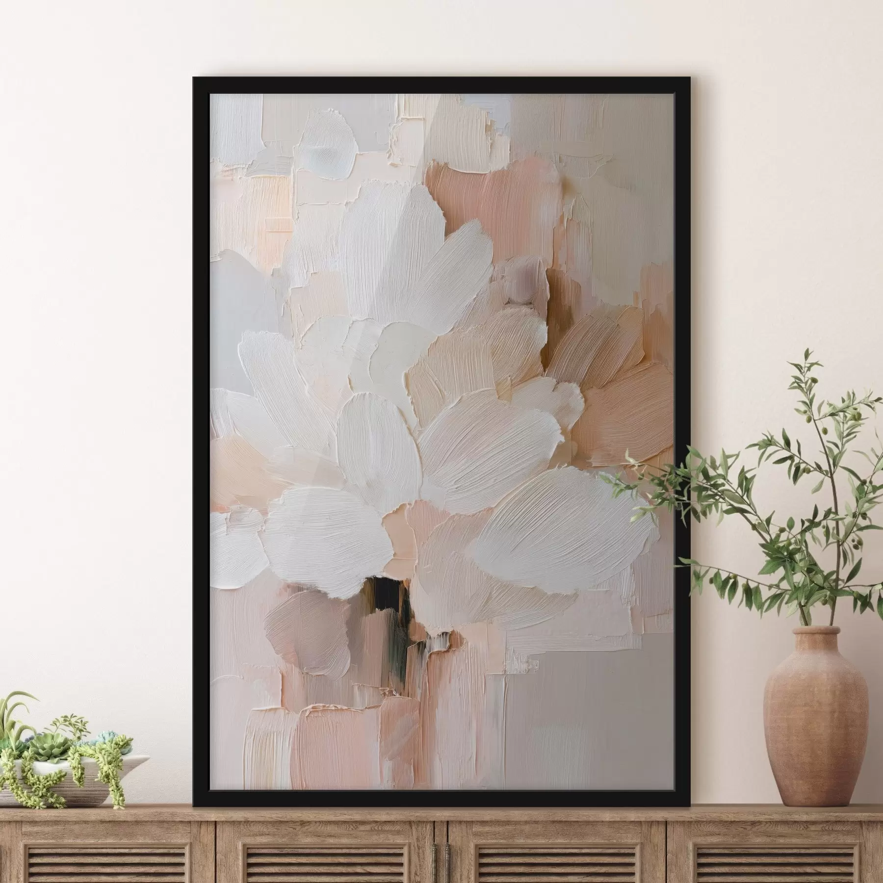 Fototapetai Stilizuota gėlių iliustracija su storais teptuko potėpiais f48193