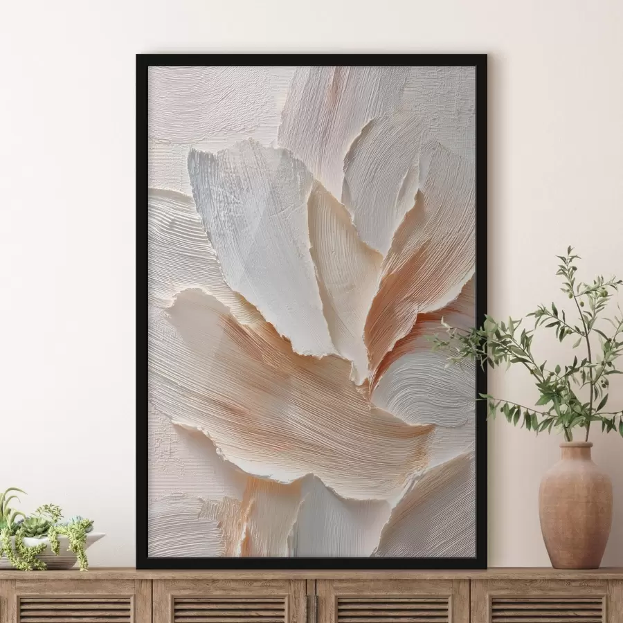 Fototapetai Abstrakti kompozicija šviesiomis spalvomis su ryškia teptuko potėpių tekstūra f48199