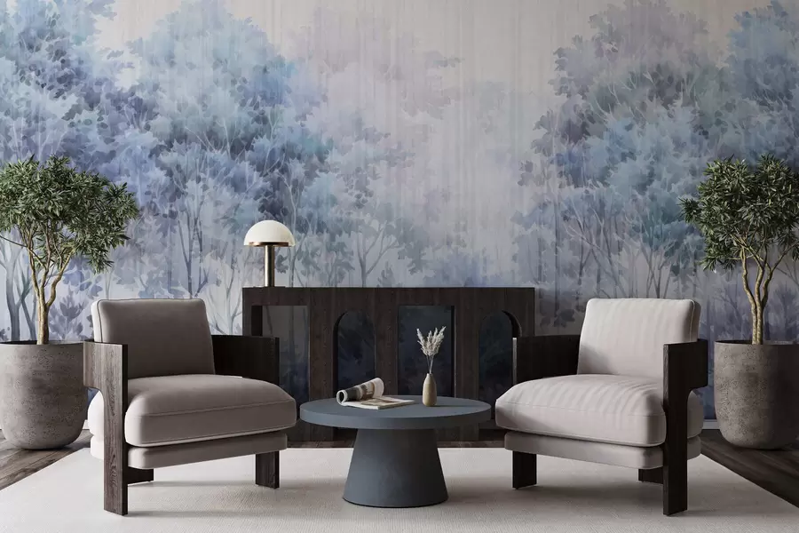 Fototapetai Žaliuojantis miškas ir linijos w05442v1