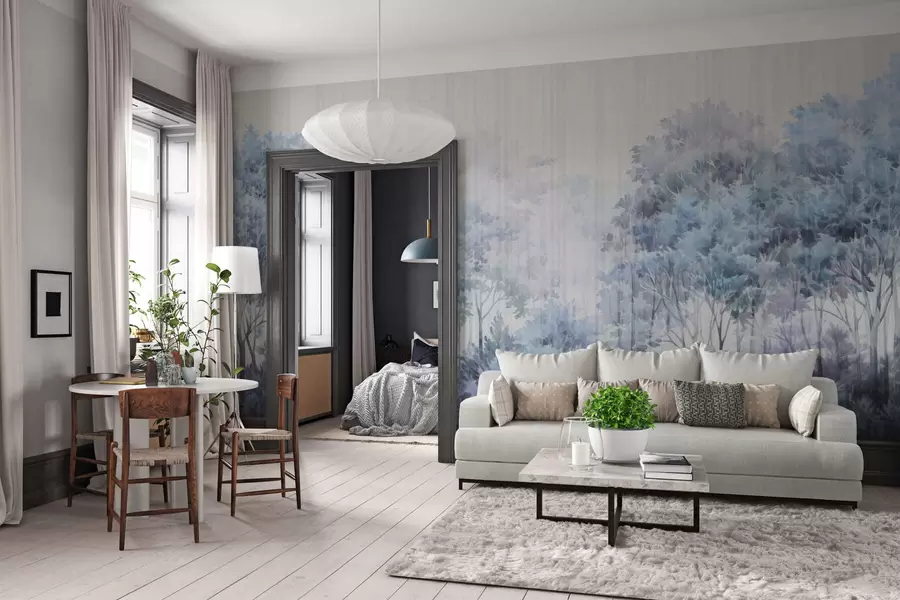 Fototapetai Žaliuojantis miškas ir linijos w05442v1