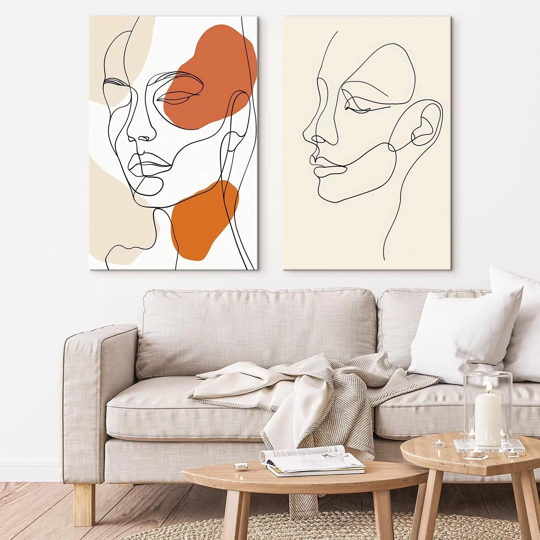 Paveikslėlis Abstrakčios veidų formos, šiuolaikinis minimalizmas m30270