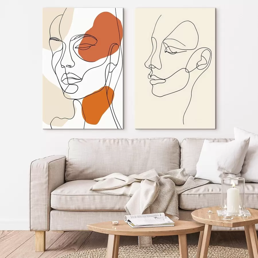 Paveikslėlis Abstrakčios veidų formos, šiuolaikinis minimalizmas m30270