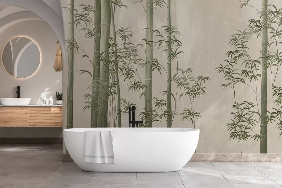 Fototapetai Šviesiai žalias bambukas  w05120v1