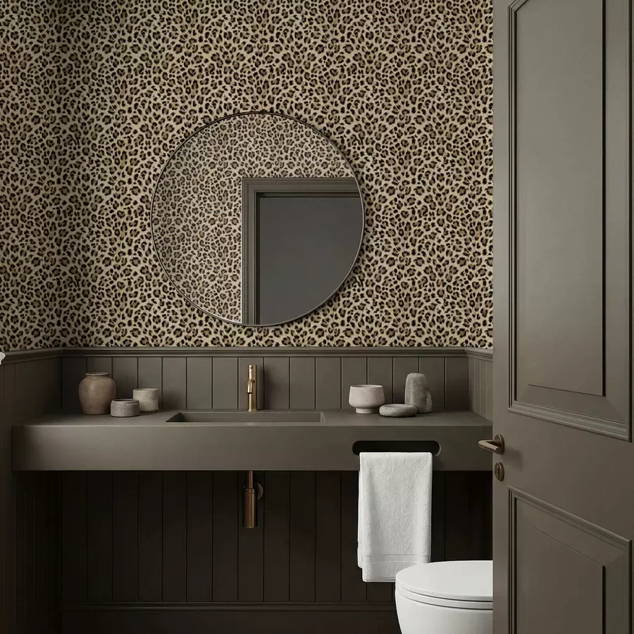 Fototapetai Leopardo raštas su dėmėmis ant šviesaus fono a01151