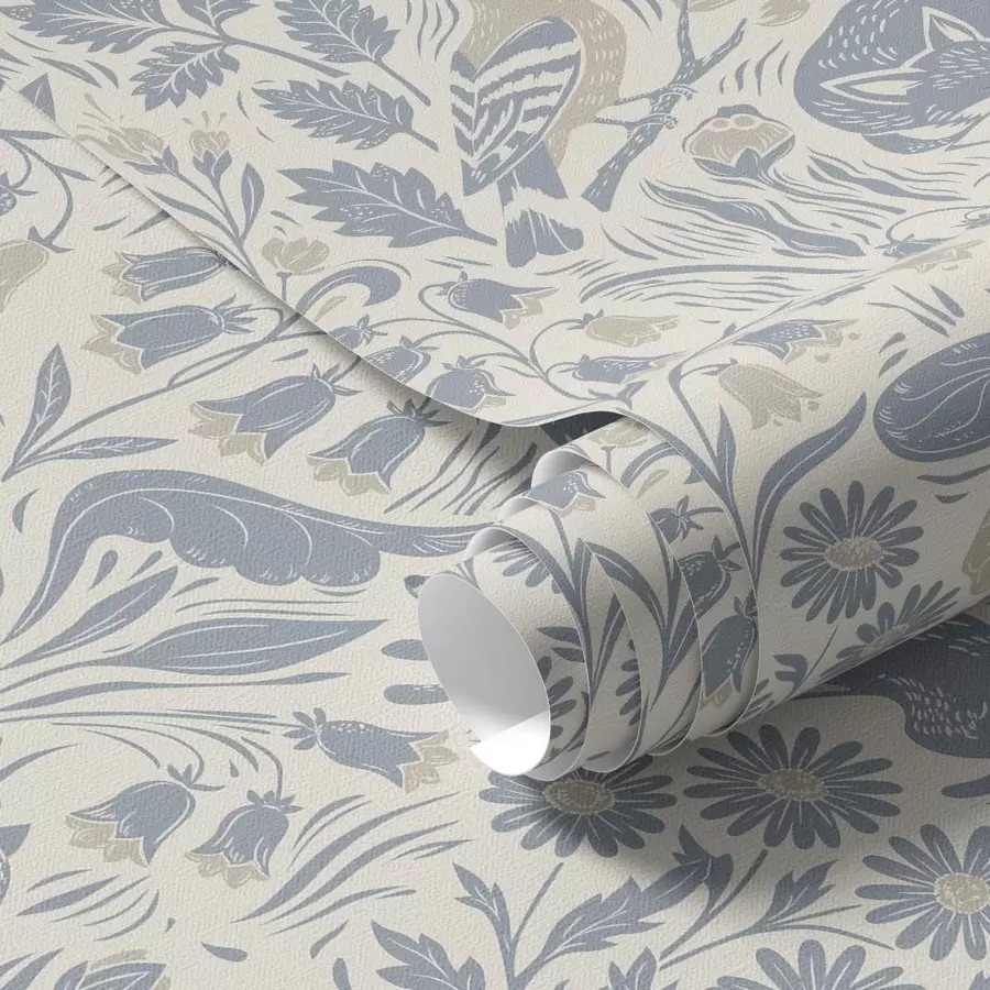 Fototapetai Dekoratyvinis raštas su miško gyvūnais a01158