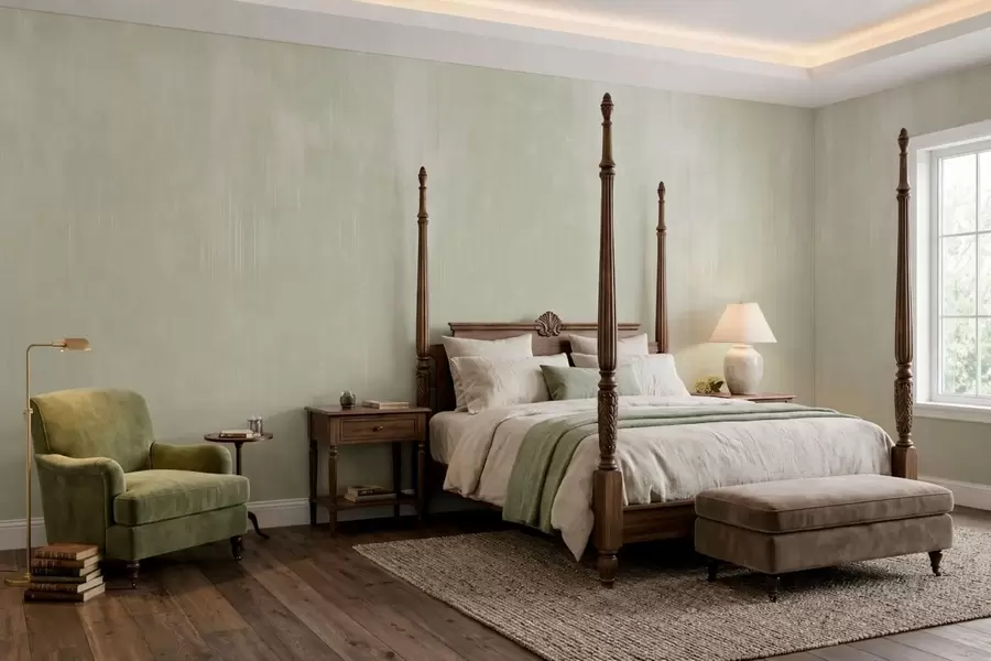 Fototapetai Šviesiai žalias fonas su švelnia vertikalia tekstūra w05121v3