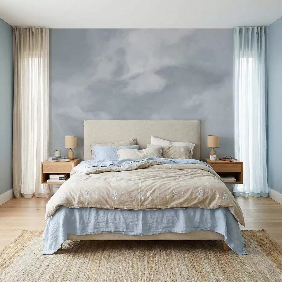 Fototapetai Švelnus, debesuotas fonas šviesiai pilkų atspalvių w05426v1