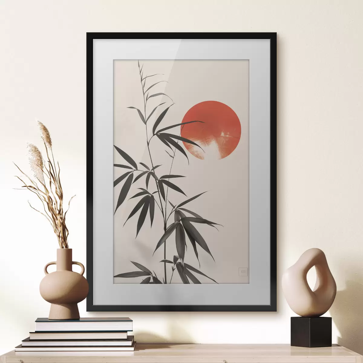 Plakatas Japonijos peizažas saulės spinduliuose f48630