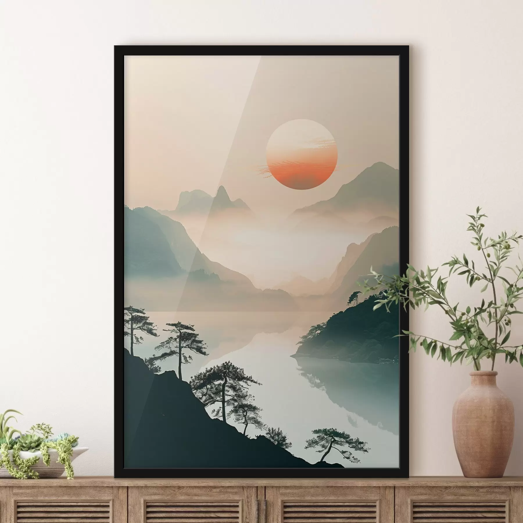 Fototapetai Bambuko šakos, rytietiškas stilius f48632