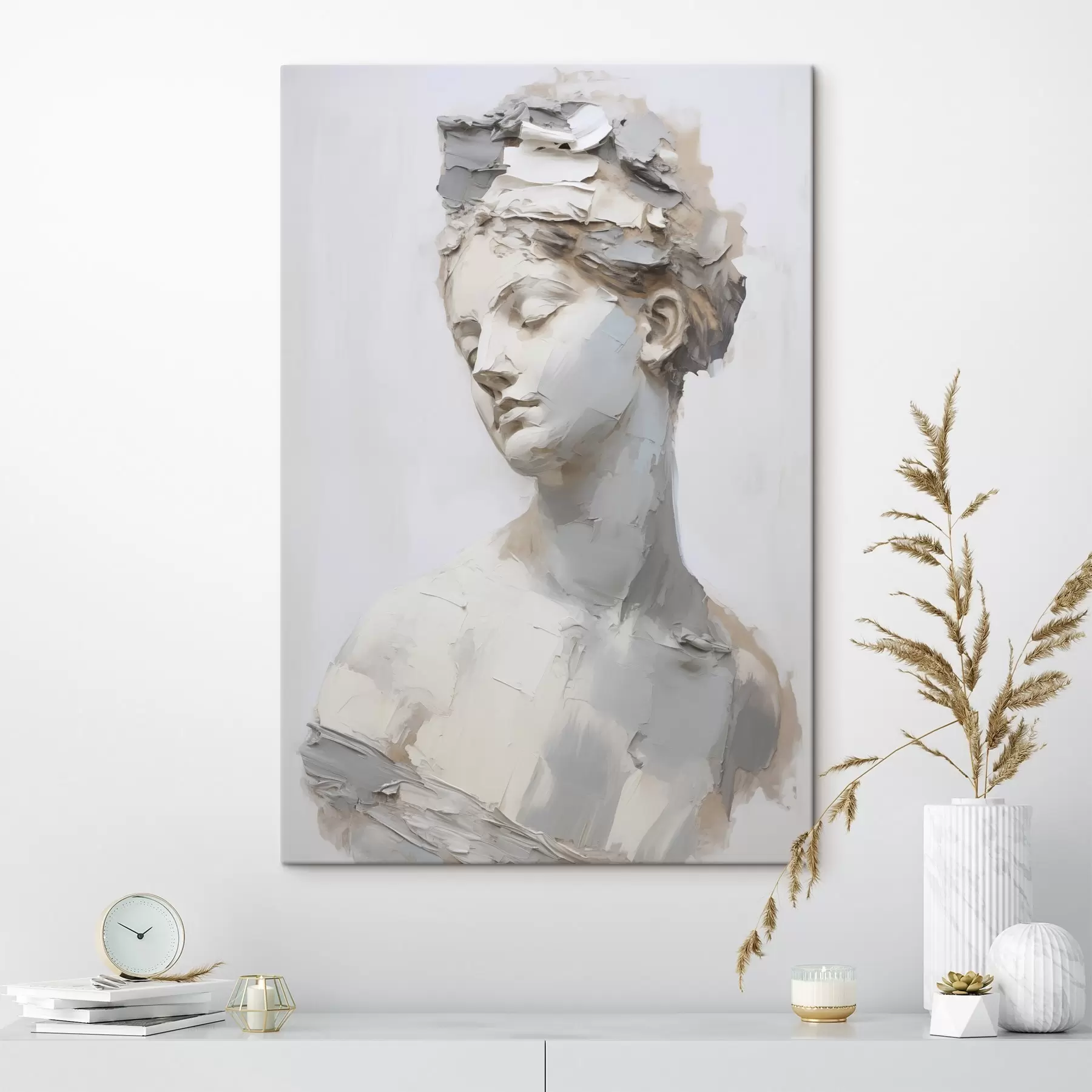 Paveikslėlis Antikinis moters biustas, tapybos imitacija s48670