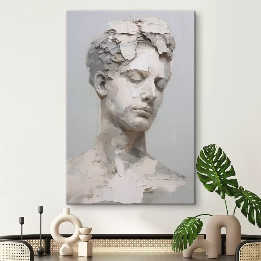 Paveikslėlis Antikvarinis vyro biustas, tapybos imitacija s48671