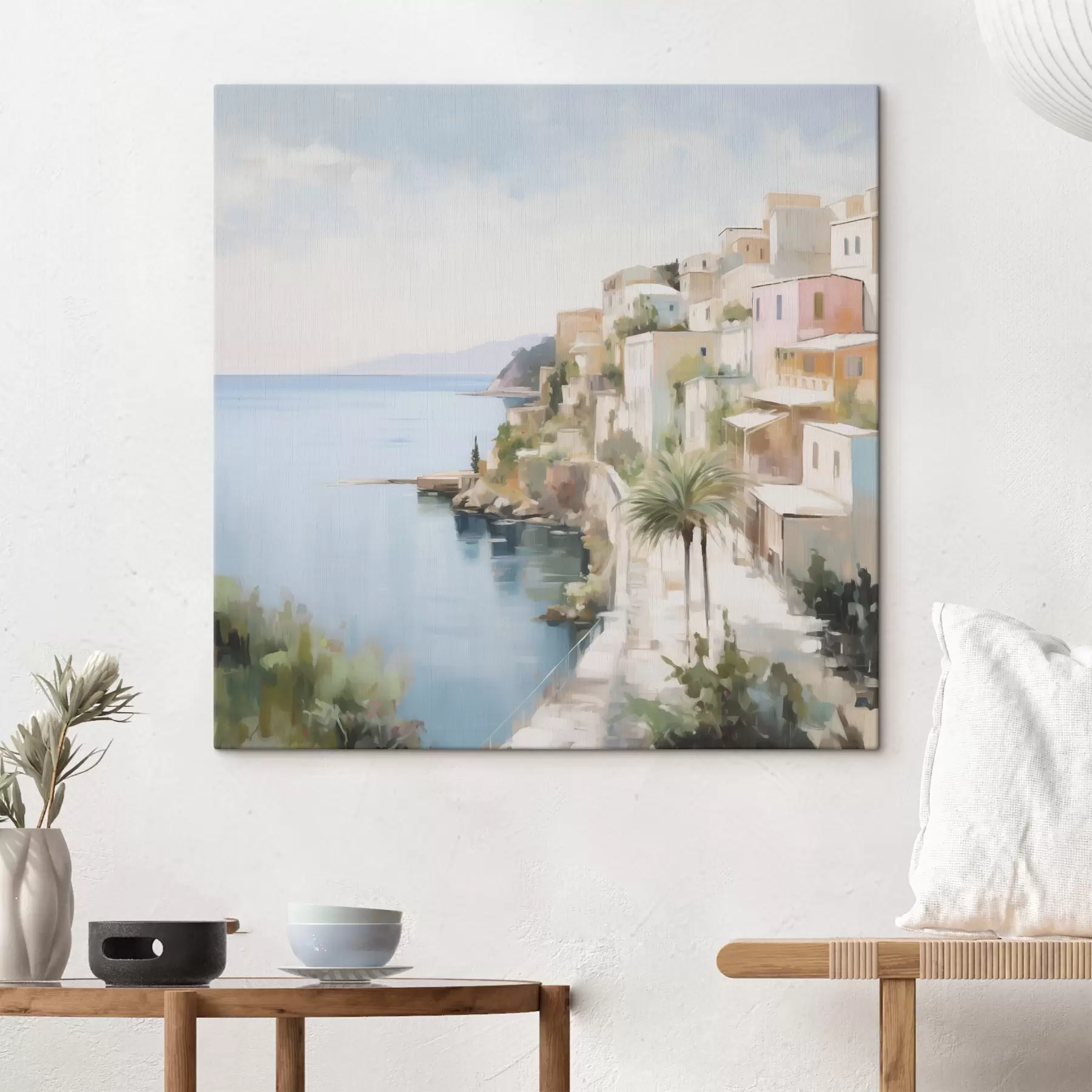 Paveikslėlis Pajūrio miesto peizažas, tapybos imitacija s48674