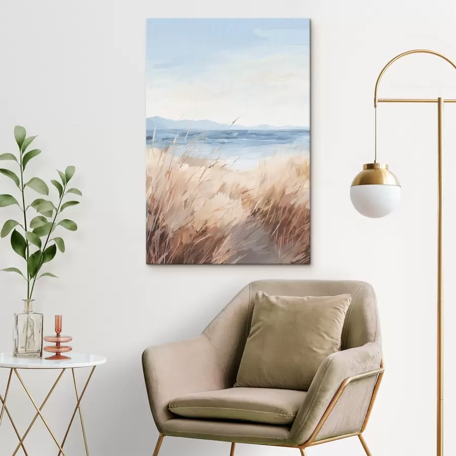 Paveikslėlis Paveikslo imitacija: pakrantės peizažas s48678