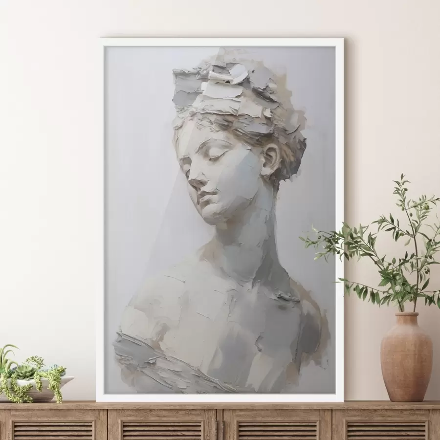 Fototapetai Antikinis moters biustas, tapybos imitacija f48670