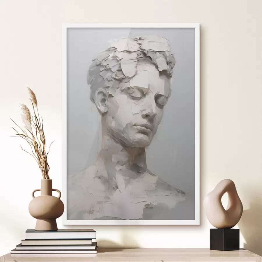 Fototapetai Antikvarinis vyro biustas, tapybos imitacija f48671