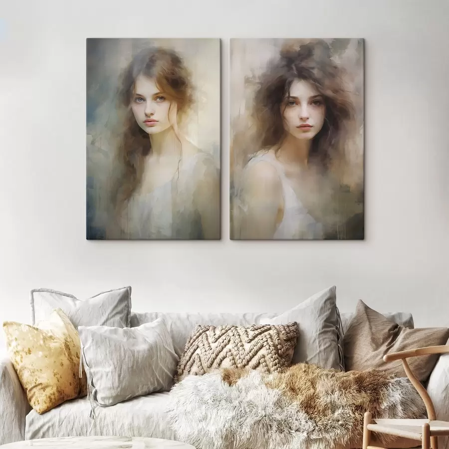 Fototapetai Mergaitės imitacinis paveikslas m30299