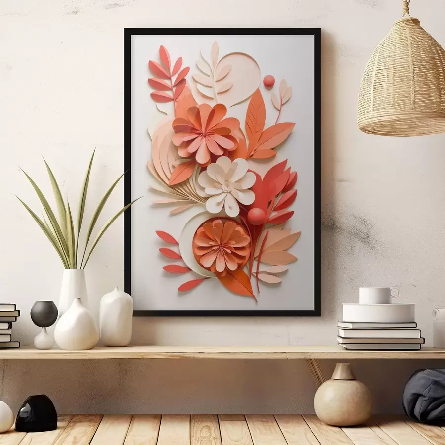 Fototapetai Ryški gėlių kompozicija šiltų atspalvių f48600