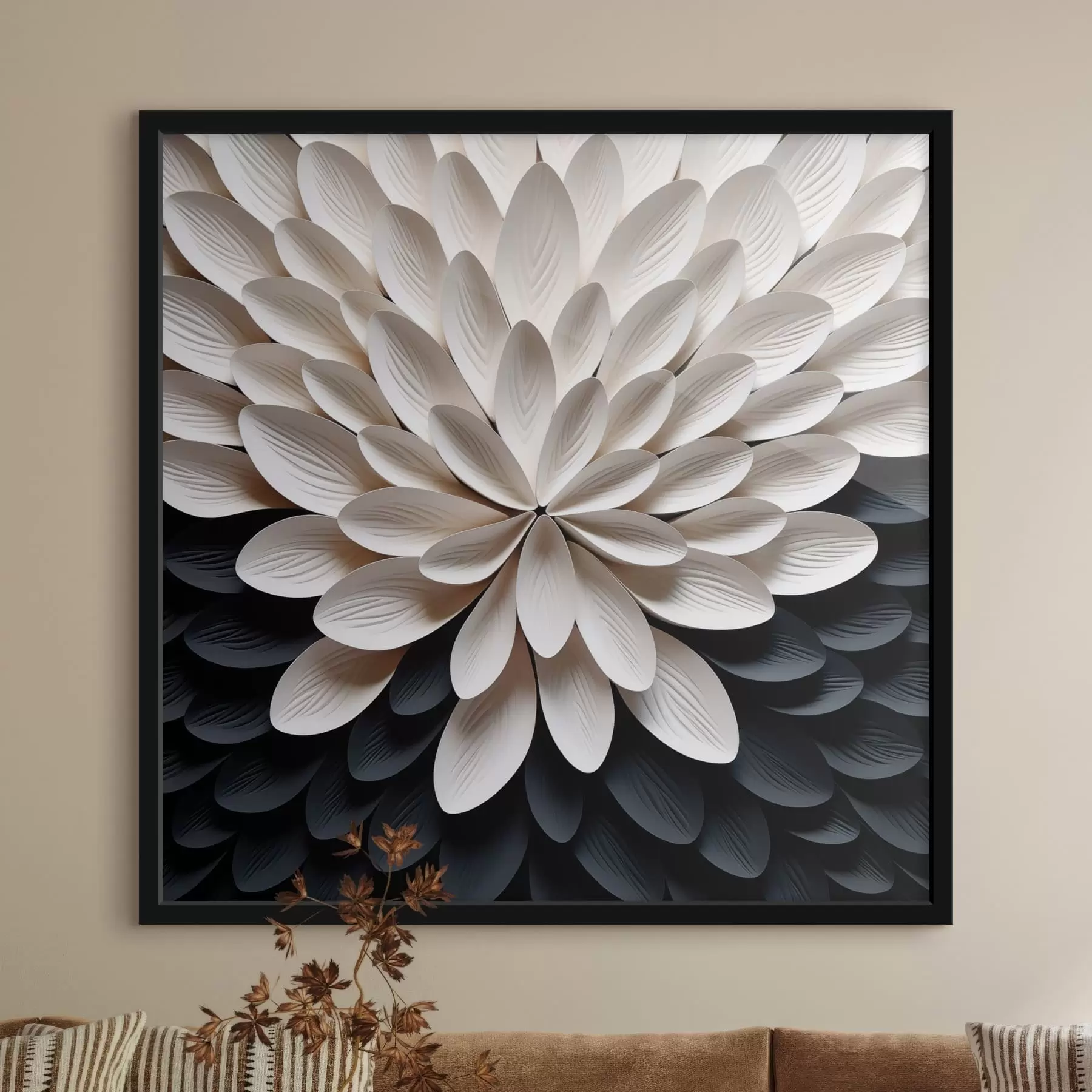 Fototapetai Abstrakti gėlė iš daugybės plonų sluoksnių žiedlapių f48605