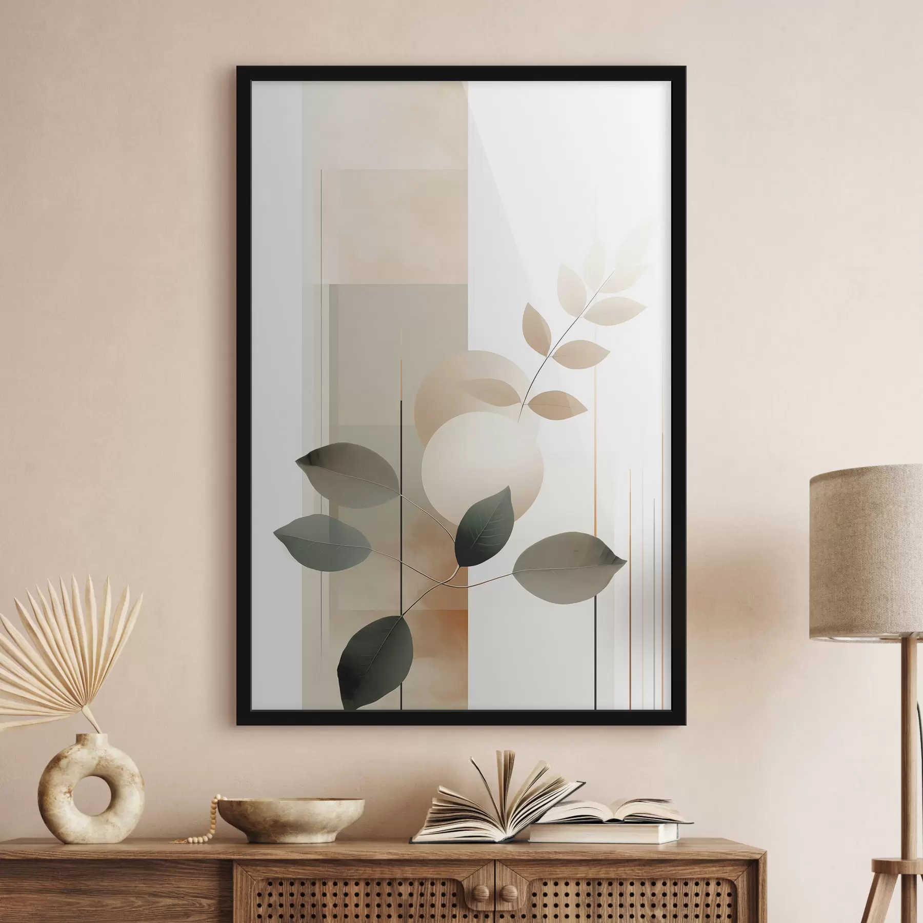 Fototapetai Abstrakčios botaninės lapų formos f48668