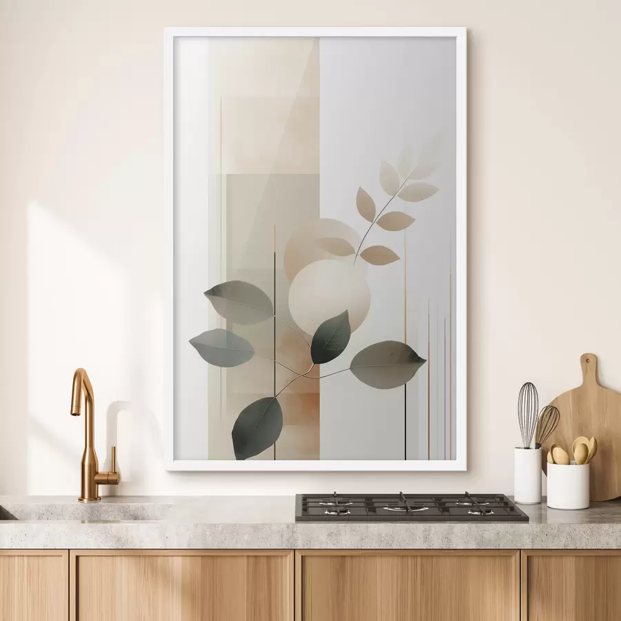Fototapetai Abstrakčios botaninės lapų formos f48668