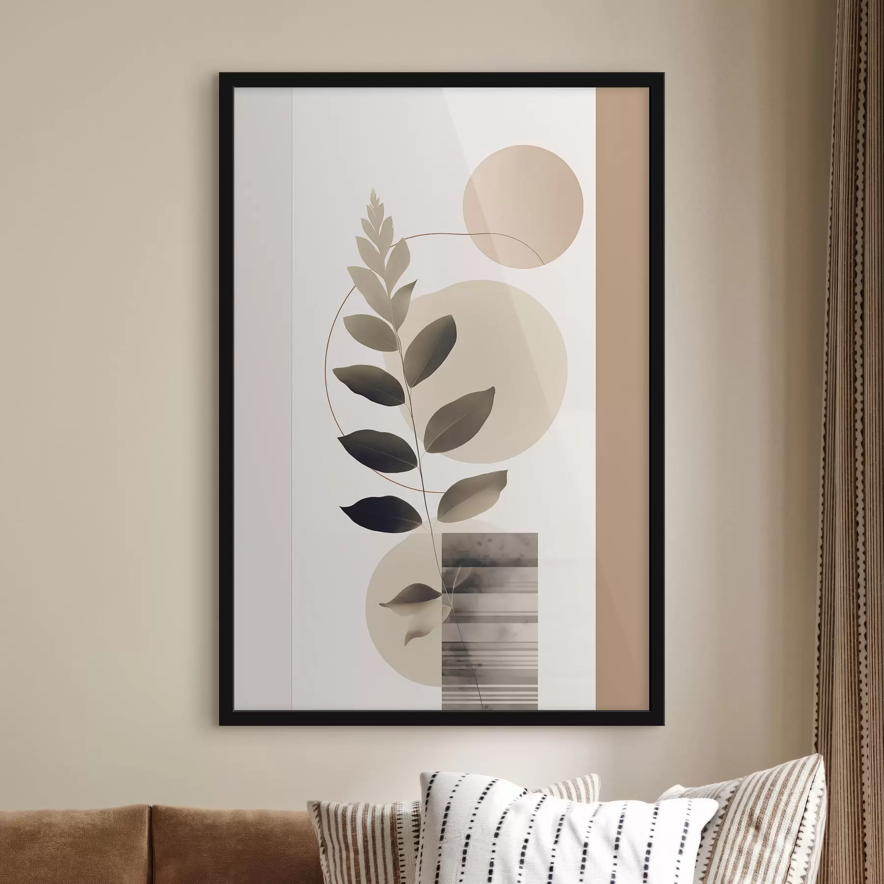 Fototapetai Abstrakčios botaninės lapų formos f48669