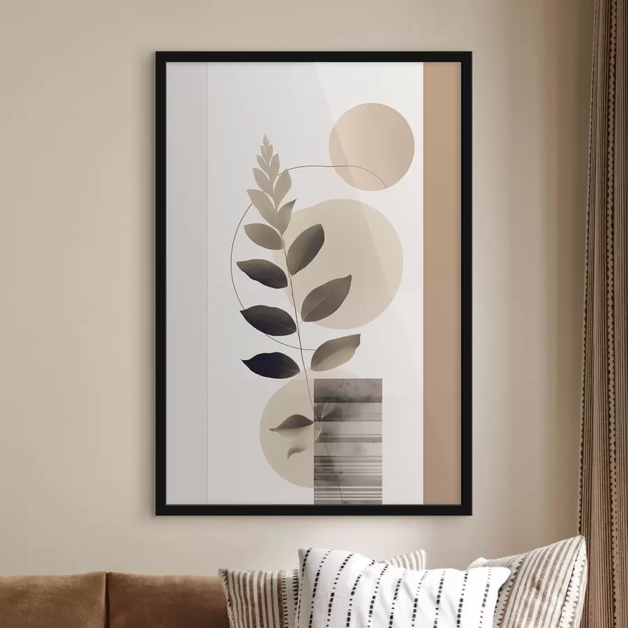 Fototapetai Abstrakčios botaninės lapų formos f48669