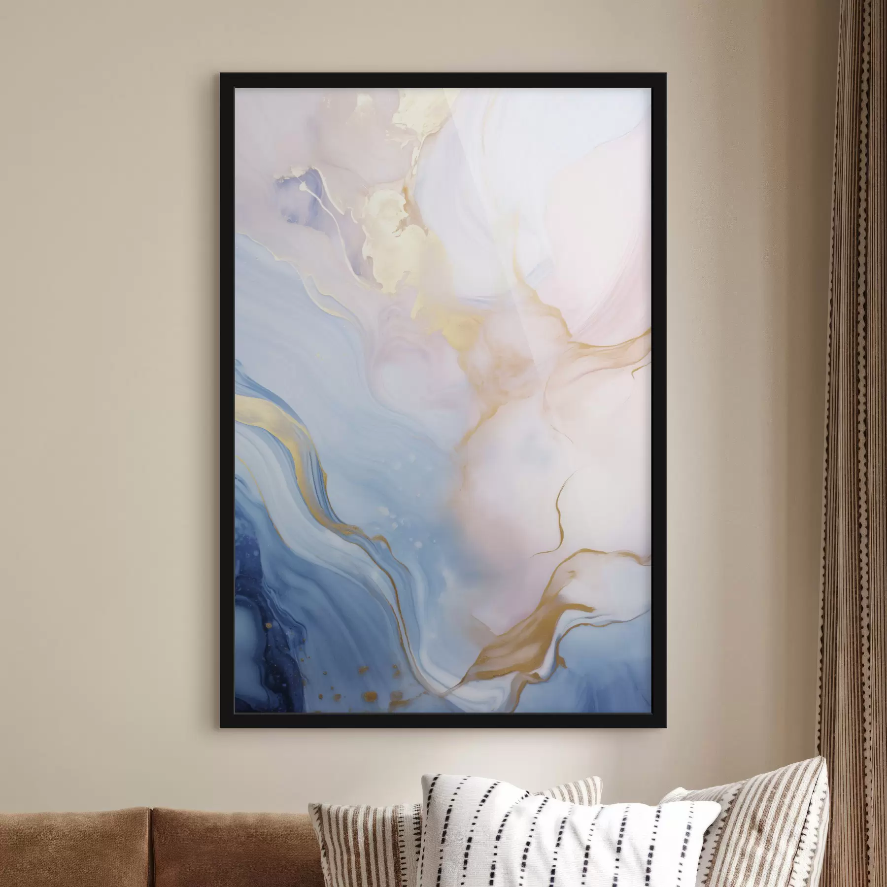 Fototapetai Abstraktaus stiliaus tekstūrinis tapybos kūrinys su sūkuriais rožinės ir mėlynos spalvų raštais f48730