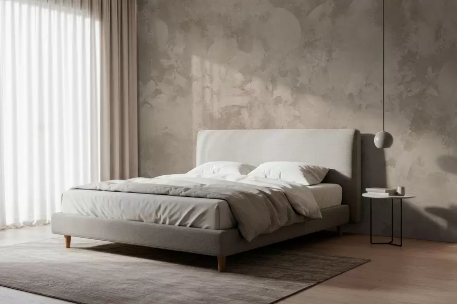 Fototapetai Minimalistinė abstrakti teptuko tekstūra smėlio atspalviais w05160