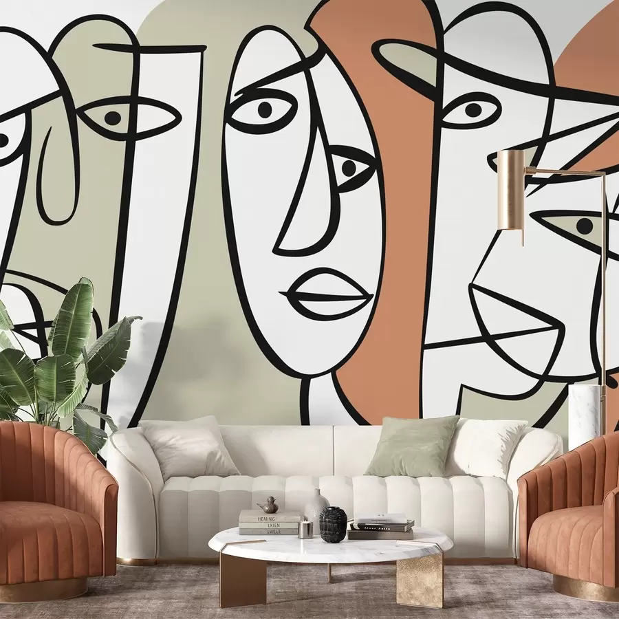 Fototapetai Abstraktūs veidai w05504