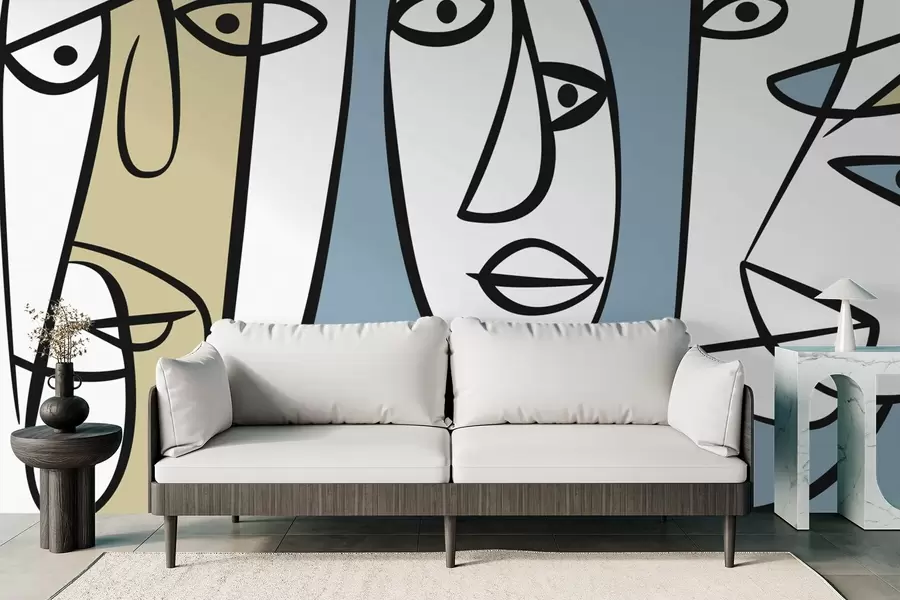 Fototapetai Abstraktūs veidai w05504v1