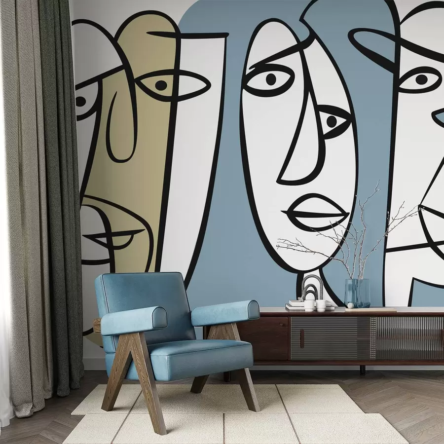 Fototapetai Abstraktūs veidai w05504v1