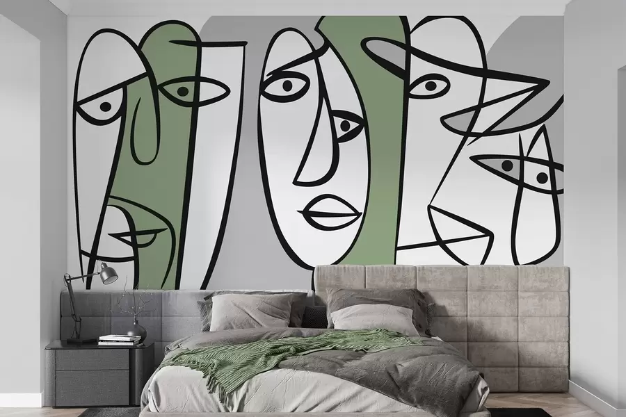 Fototapetai Abstraktūs veidai w05504v2