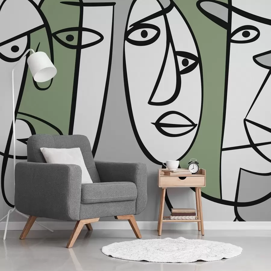 Fototapetai Abstraktūs veidai w05504v2