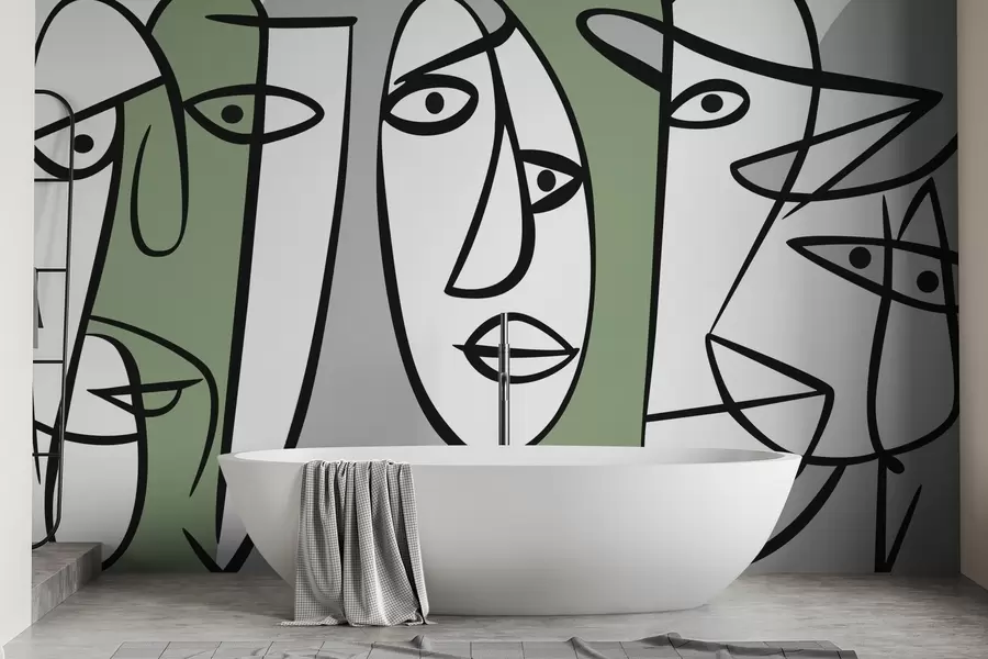 Fototapetai Abstraktūs veidai w05504v2