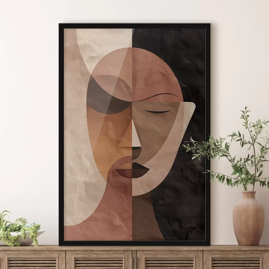 Fototapetai abstrakus veidas kavos atspalviais f48777