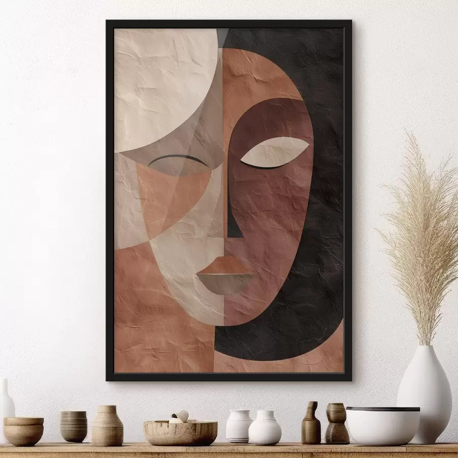 Fototapetai abstrakus veidas kavos atspalviais f48778