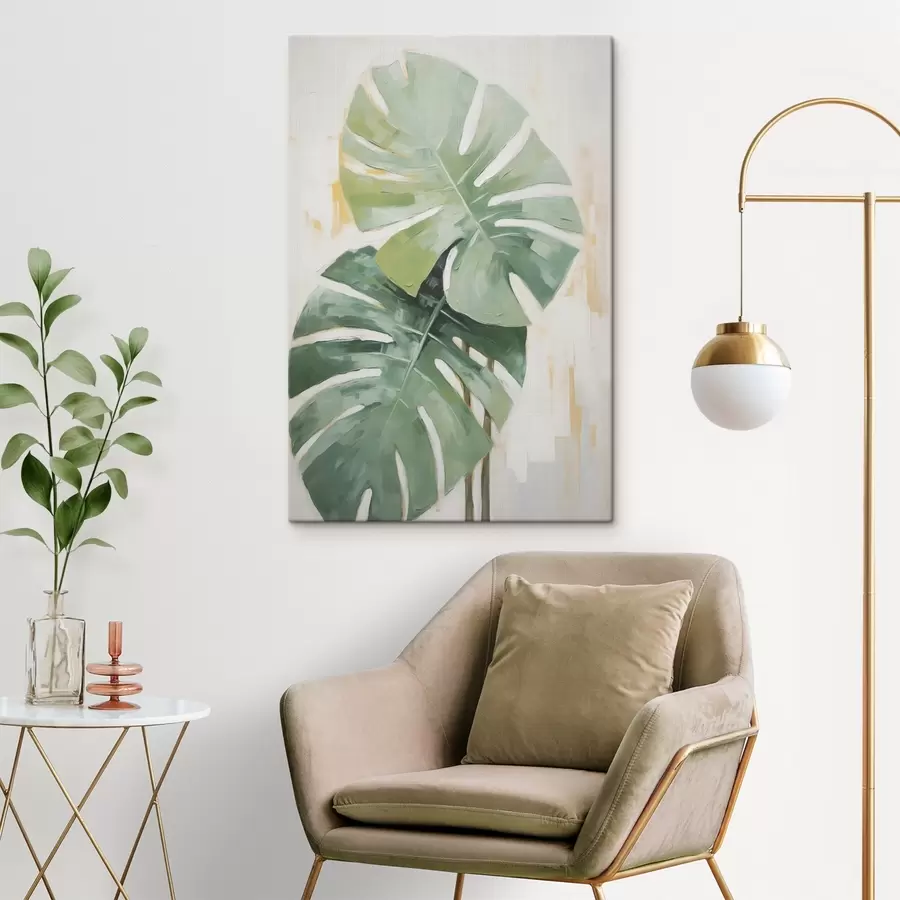 Paveikslėlis Atogrąžų lapų imitacijos tapyba s48763