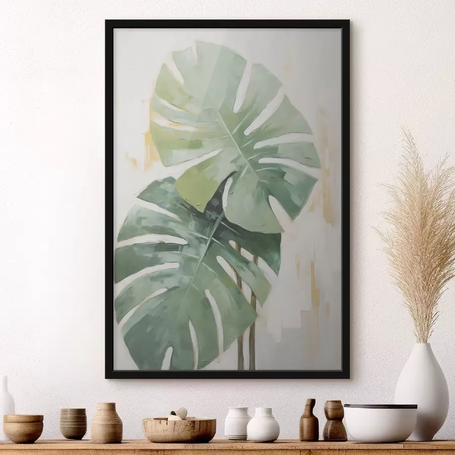 Fototapetai Atogrąžų lapų imitacijos tapyba f48763