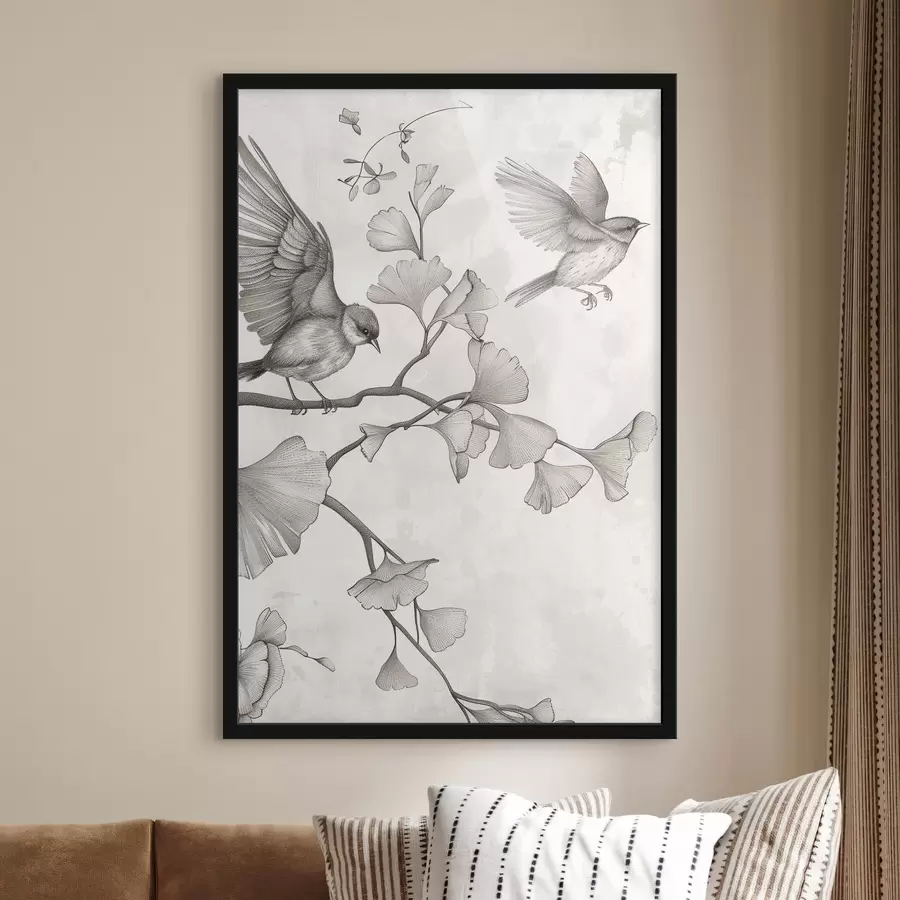 Fototapetai Paukščiai ant šakų f48906