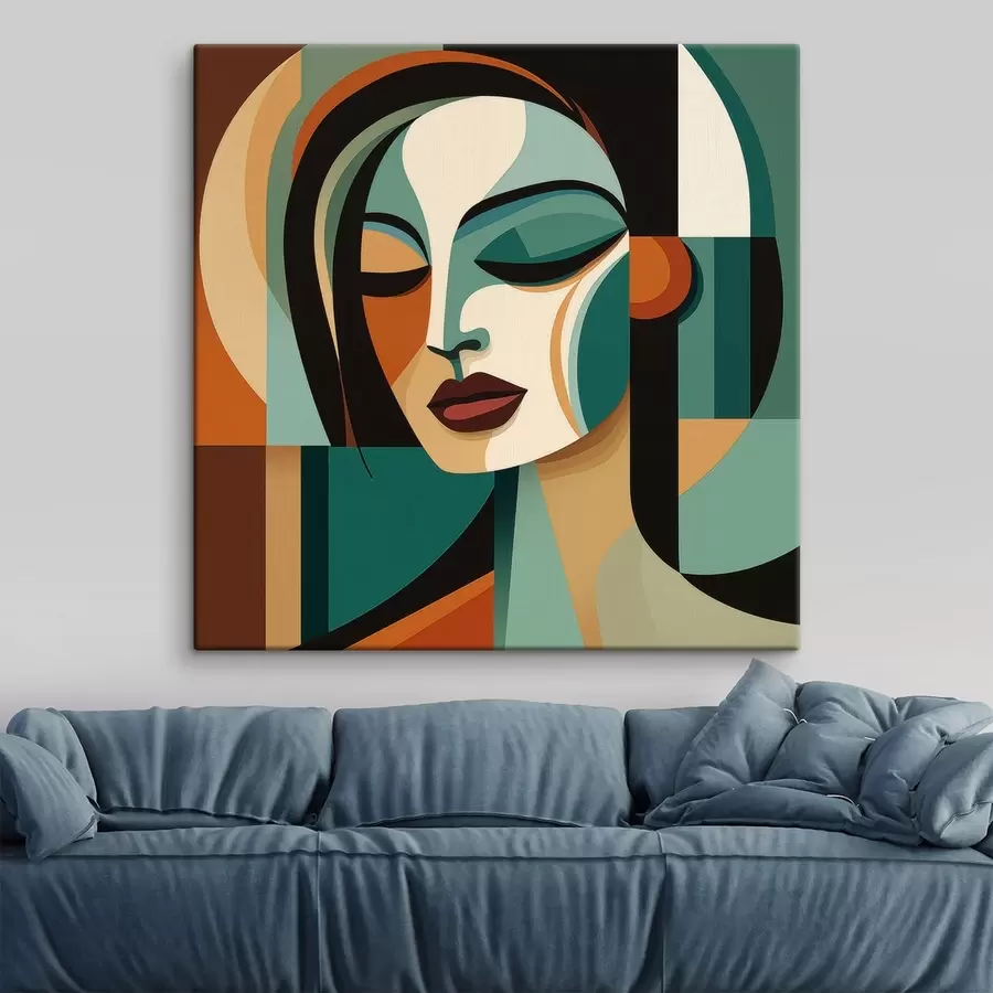 Paveikslėlis Moteries portretas geometrinio stiliaus s48952
