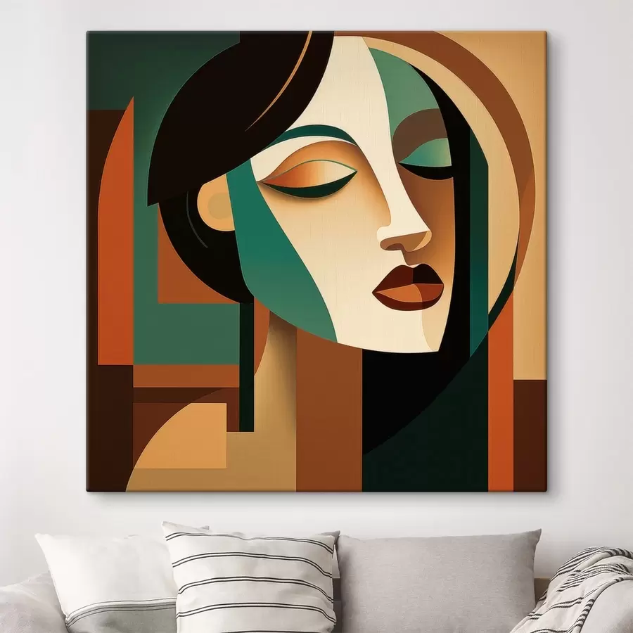 Paveikslėlis Moteries portretas geometrinio stiliaus s48953